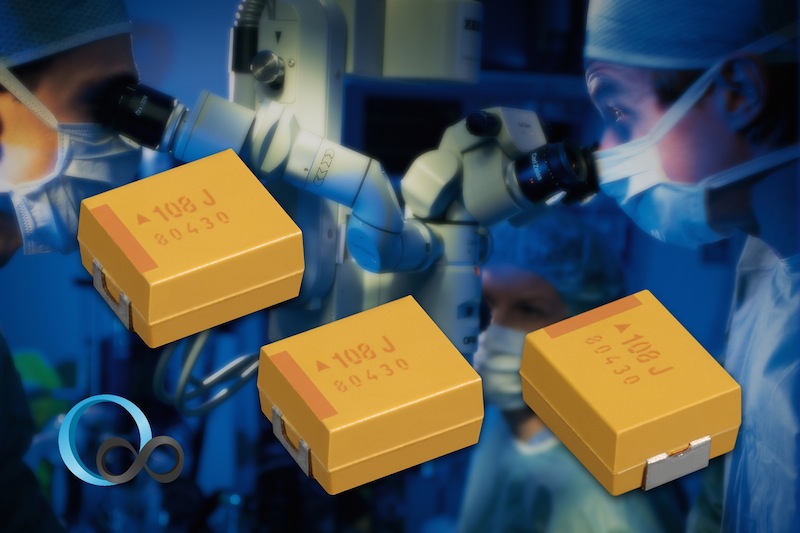 AVX's high reliability, low DCL tantalum SMT capacitors serve medical apps